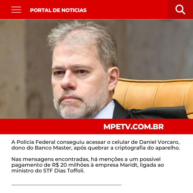 O caso Master ganhou um novo desdobramento.